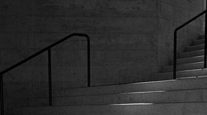 Preview wallpaper staircase, railing, bw