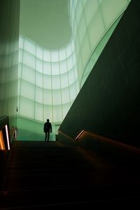 Preview wallpaper staircase, silhouette, dark, building, room