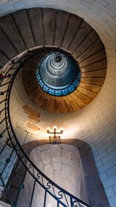 Preview wallpaper staircase, spiral, building, light