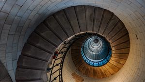 Preview wallpaper staircase, spiral, building, light