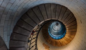 Preview wallpaper staircase, spiral, building, light