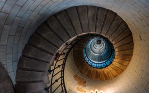 Preview wallpaper staircase, spiral, building, light