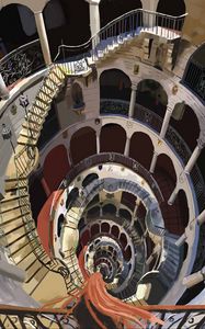 Preview wallpaper staircase, spiral, building, art