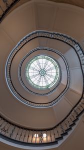 Preview wallpaper staircase, spiral, ceiling, stained glass, architecture