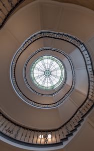 Preview wallpaper staircase, spiral, ceiling, stained glass, architecture