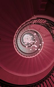 Preview wallpaper staircase, spiral, chandelier, construction, architecture