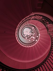 Preview wallpaper staircase, spiral, chandelier, construction, architecture