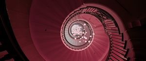 Preview wallpaper staircase, spiral, chandelier, construction, architecture