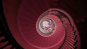 Preview wallpaper staircase, spiral, chandelier, construction, architecture