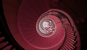 Preview wallpaper staircase, spiral, chandelier, construction, architecture