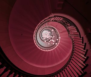 Preview wallpaper staircase, spiral, chandelier, construction, architecture