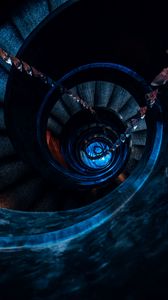 Preview wallpaper staircase, spiral, dark, construction