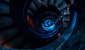 Preview wallpaper staircase, spiral, dark, construction