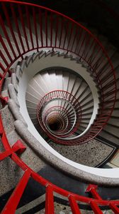 Preview wallpaper staircase, spiral, depth, architecture