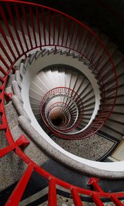 Preview wallpaper staircase, spiral, depth, architecture