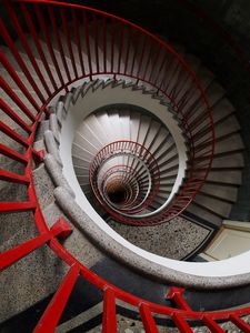 Preview wallpaper staircase, spiral, depth, architecture