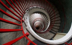 Preview wallpaper staircase, spiral, depth, architecture