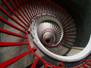 Preview wallpaper staircase, spiral, depth, architecture