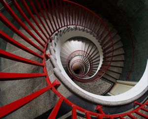 Preview wallpaper staircase, spiral, depth, architecture