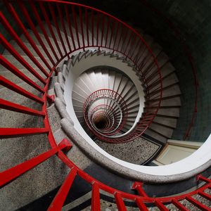 Preview wallpaper staircase, spiral, depth, architecture