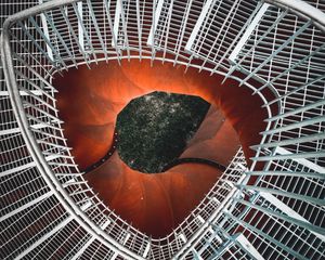 Preview wallpaper staircase, spiral, metal, construction, architecture