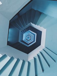 Preview wallpaper staircase, spiral, minimalism, light, architecture