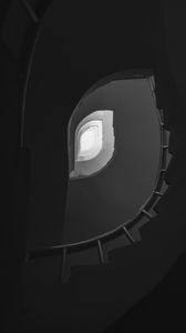 Preview wallpaper staircase, spiral staircase, bw, bottom view