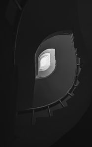 Preview wallpaper staircase, spiral staircase, bw, bottom view