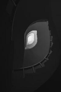 Preview wallpaper staircase, spiral staircase, bw, bottom view