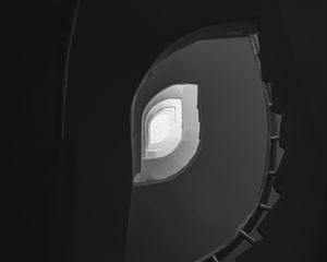 Preview wallpaper staircase, spiral staircase, bw, bottom view