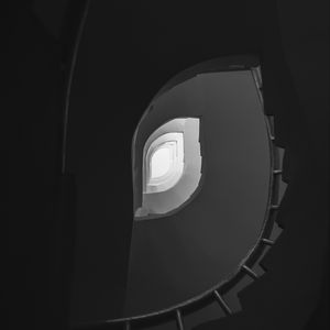 Preview wallpaper staircase, spiral staircase, bw, bottom view