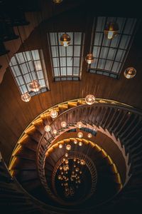 Preview wallpaper staircase, spiral staircase, lamps, lighting