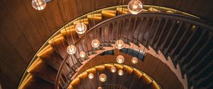 Preview wallpaper staircase, spiral staircase, lamps, lighting