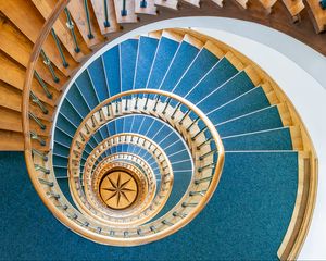 Preview wallpaper staircase, spiral, star, height