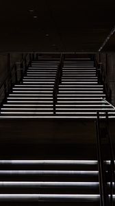 Preview wallpaper staircase, steps, backlight, dark