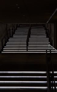 Preview wallpaper staircase, steps, backlight, dark