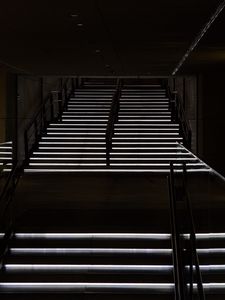 Preview wallpaper staircase, steps, backlight, dark