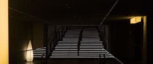 Preview wallpaper staircase, steps, backlight, dark