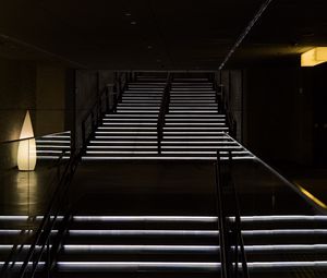 Preview wallpaper staircase, steps, backlight, dark