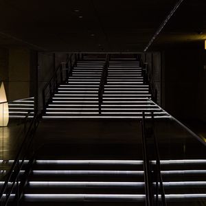 Preview wallpaper staircase, steps, backlight, dark