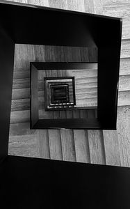 Preview wallpaper staircase, steps, twisting, square, bw