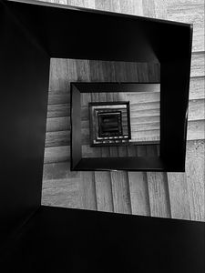 Preview wallpaper staircase, steps, twisting, square, bw