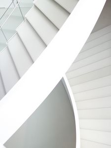 Preview wallpaper staircase, white, architecture, minimalism