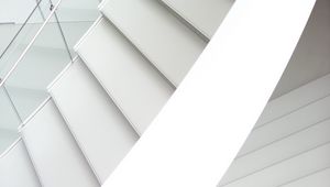 Preview wallpaper staircase, white, architecture, minimalism