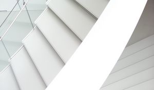 Preview wallpaper staircase, white, architecture, minimalism