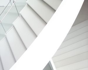 Preview wallpaper staircase, white, architecture, minimalism