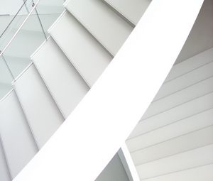 Preview wallpaper staircase, white, architecture, minimalism