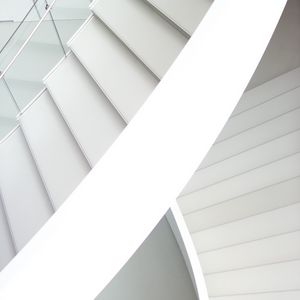 Preview wallpaper staircase, white, architecture, minimalism