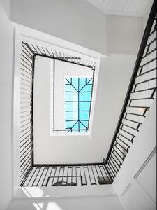 Preview wallpaper staircase, window, minimalism, white, architecture
