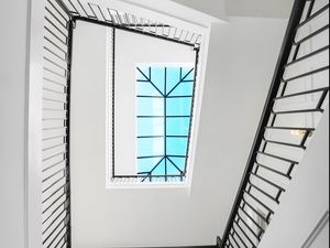 Preview wallpaper staircase, window, minimalism, white, architecture